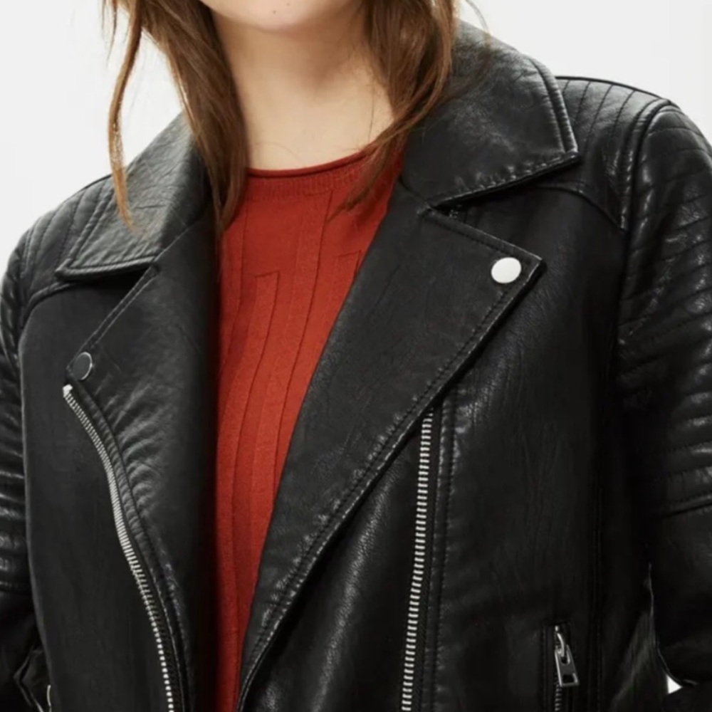 Topshop Rosa Biker Jacket - Picture 3 of 9
